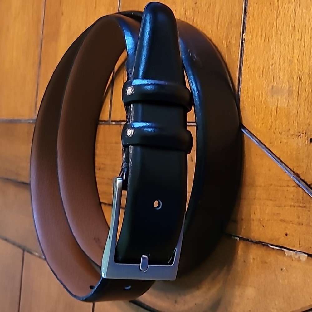 Italian men's leather belt